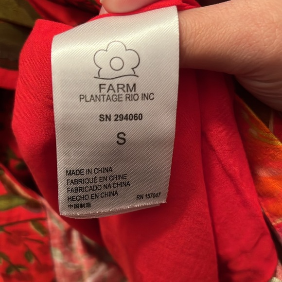 FARM Rio Solar Forest V-Neck Midi Dress NWOT Size S - Picture 8 of 9